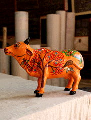 Pattachitra Art  Curio - Cow - The India Craft House 