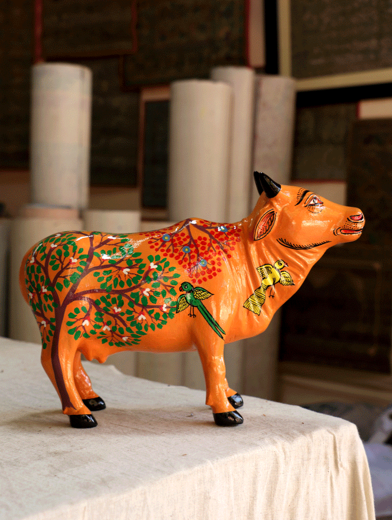 Pattachitra Art  Curio - Cow - The India Craft House 