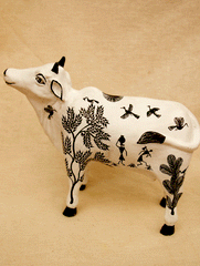 Pattachitra Art  Curio - Cow - The India Craft House 