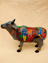 Load image into Gallery viewer, Pattachitra Art  Curio - Cow - The India Craft House 
