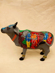 Pattachitra Art  Curio - Cow - The India Craft House 