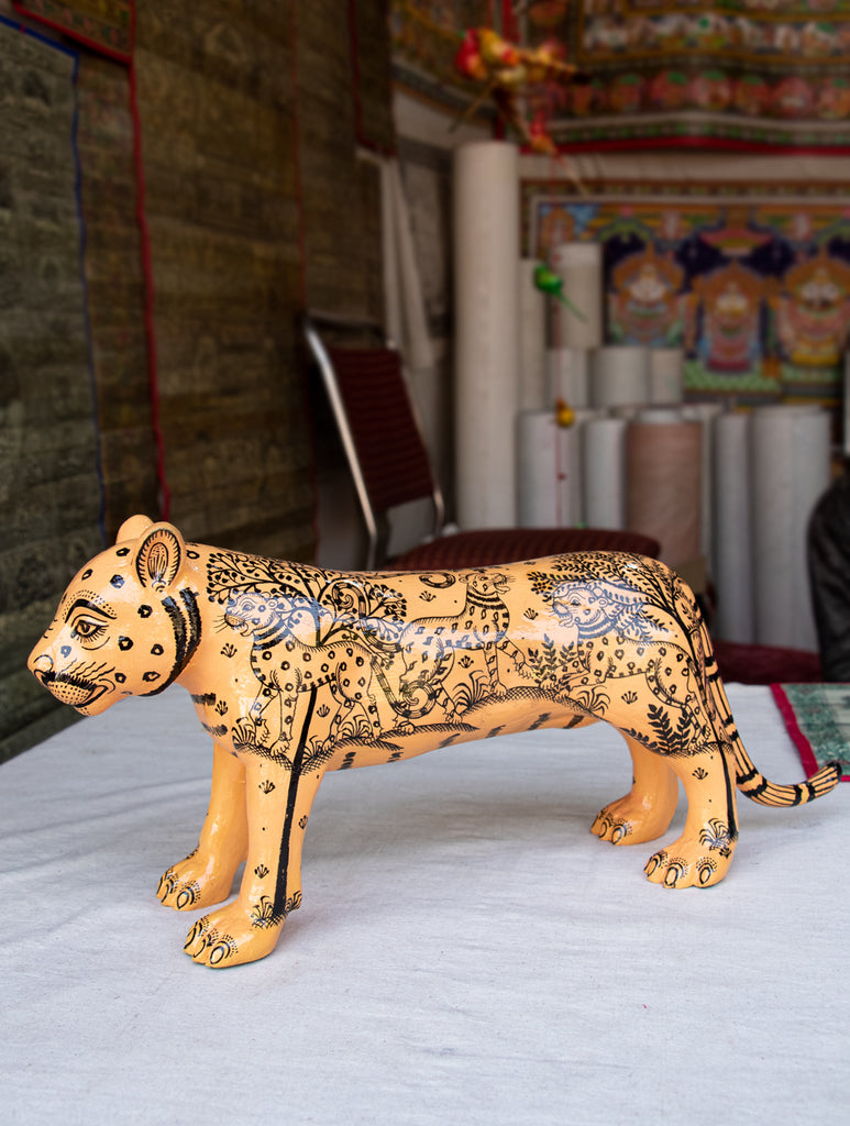 Pattachitra Art Curio - Tiger - The India Craft House 