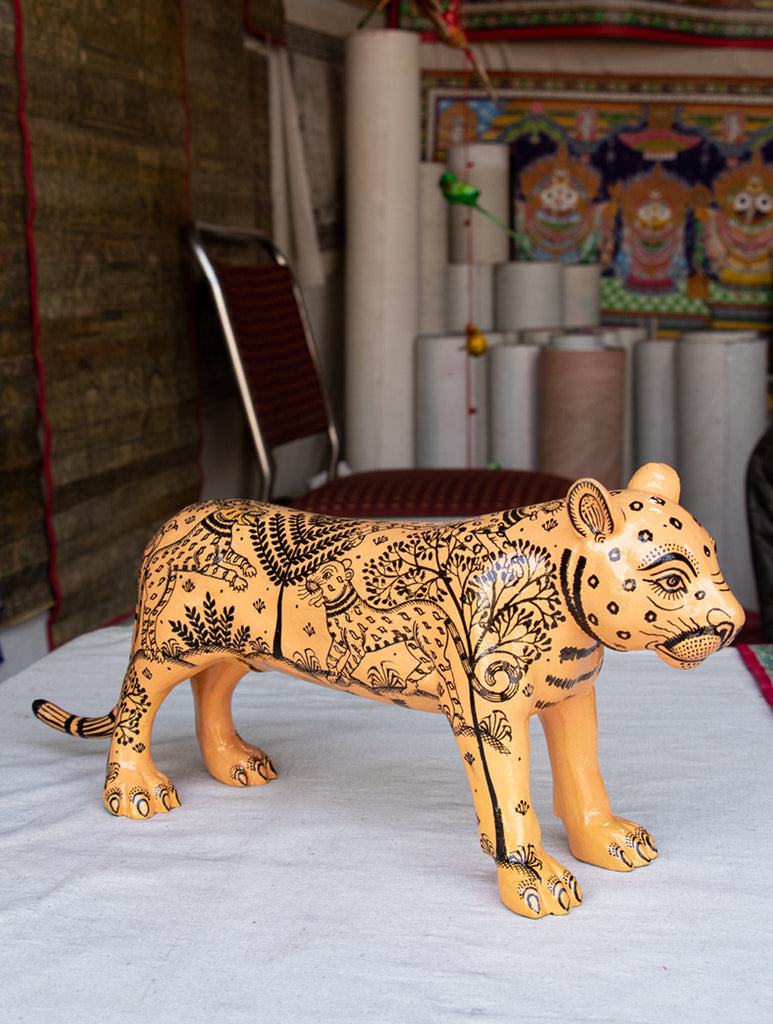 Pattachitra Art Curio - Tiger - The India Craft House 