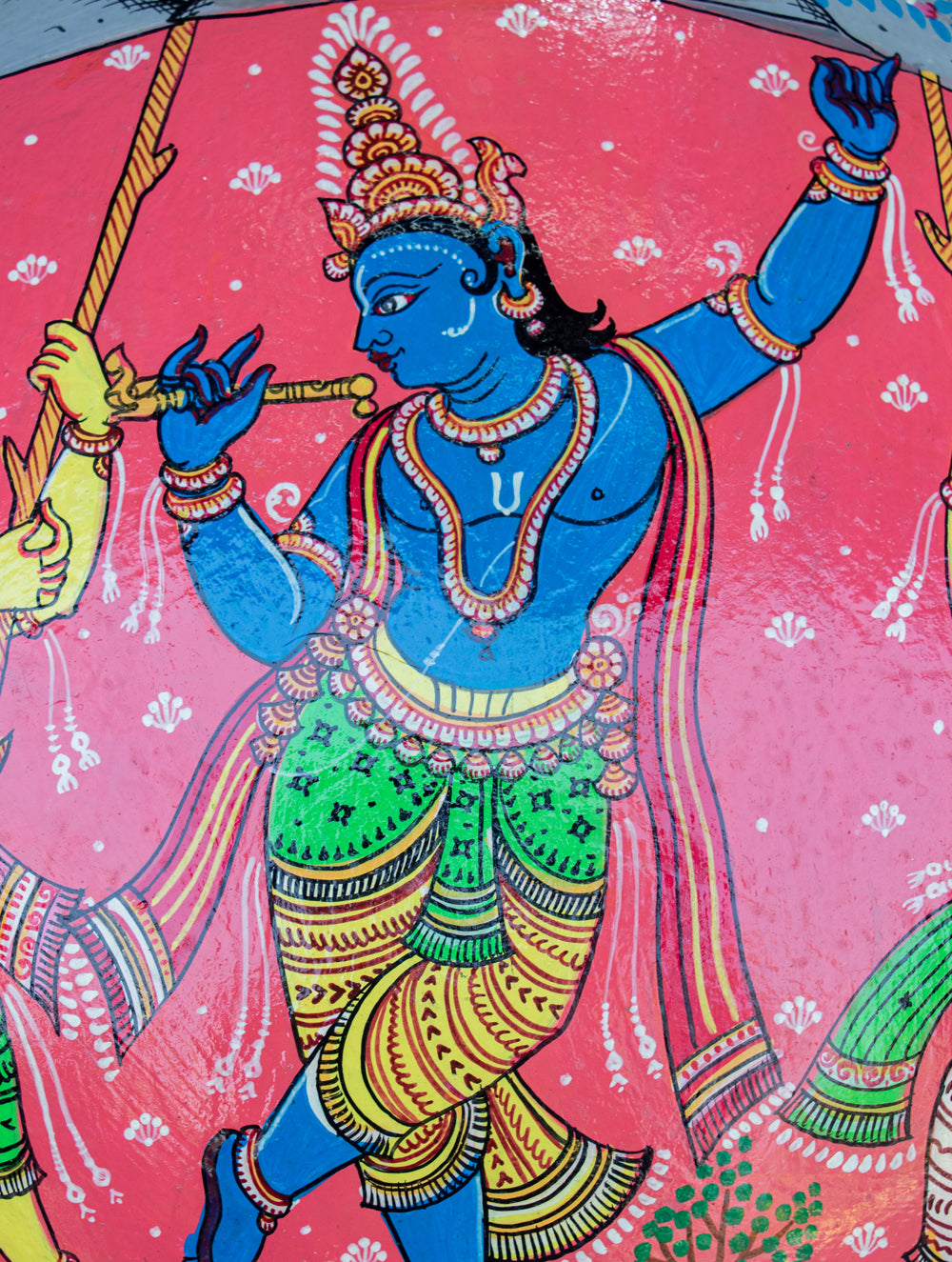 Load image into Gallery viewer, Pattachitra Art  Wall Plaque - Krishna - The India Craft House 