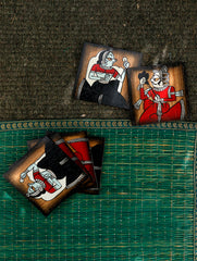 Phad Art - Coasters Square (Set of 6). - The India Craft House 