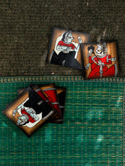 Phad Art - Coasters Square (Set of 6). - The India Craft House 