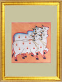 Pichwai Painting ❃ A Herd of Cows (Framed)