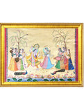 Pichwai Painting ❃ Krishna & Radha (Framed)