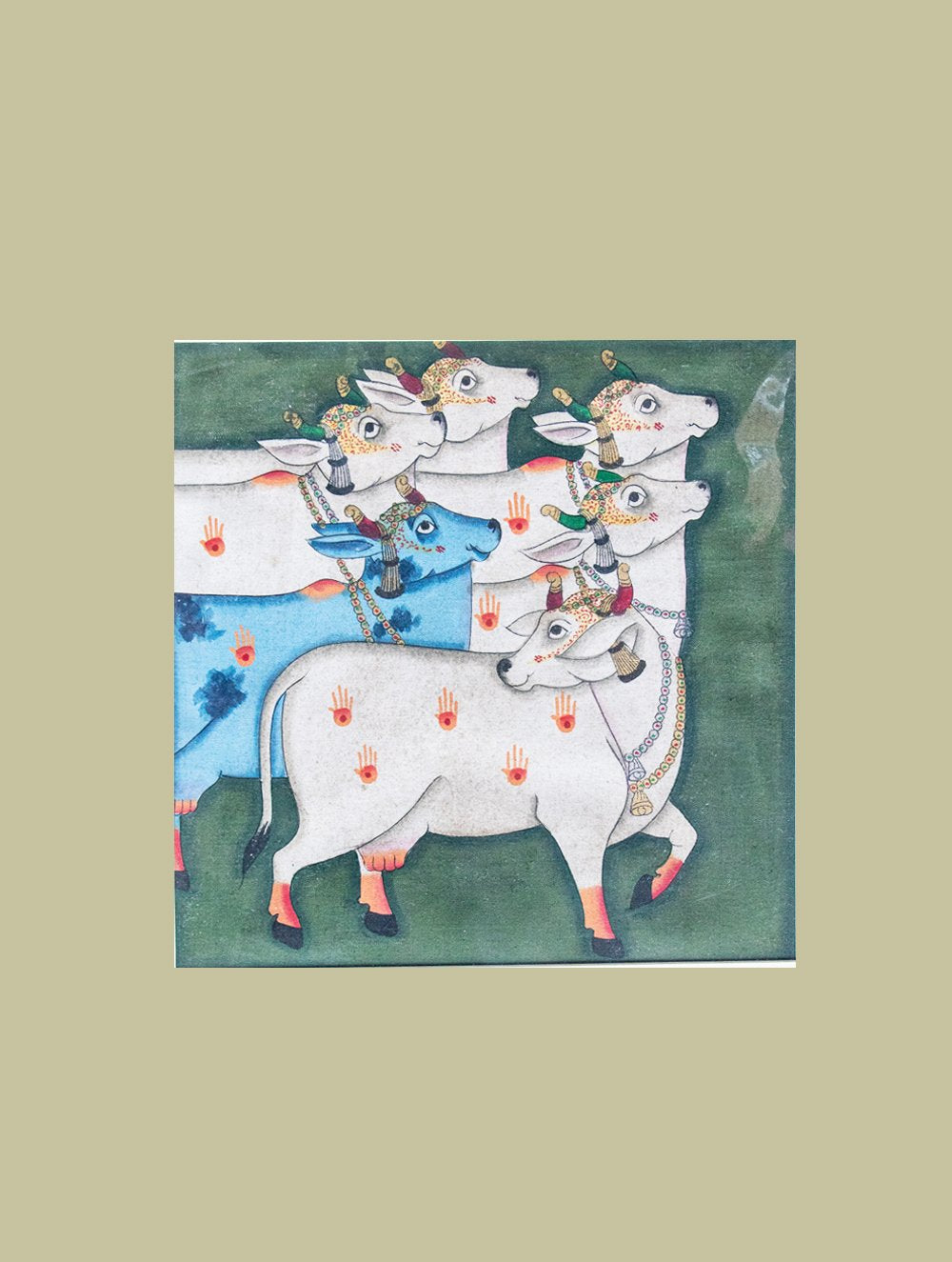 Load image into Gallery viewer, Pichwai Painting ❃ Srinathji as Cow