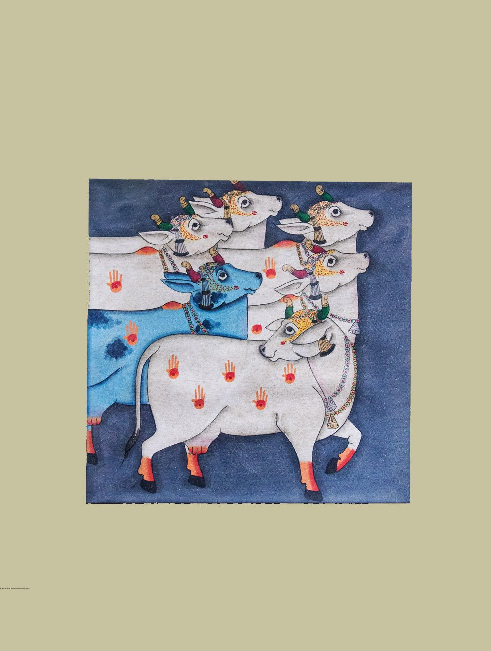 Load image into Gallery viewer, Pichwai Painting ❃ Srinathji disguised as Cow