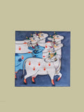 Pichwai Painting ❃ Srinathji disguised as Cow (Unframed)