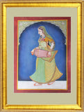 Pichwai Painting ❃ The Musician Gopi (Framed)