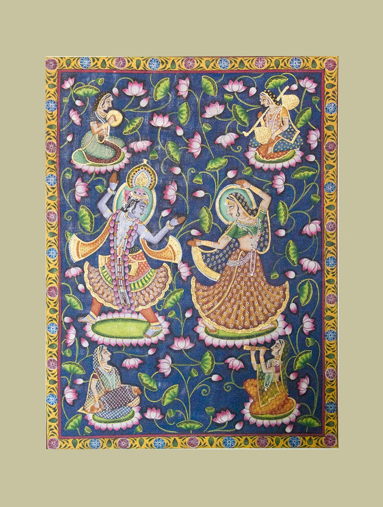 Pichwai Painting ❃ The dance of Krishna & Radha 
