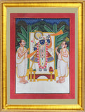 Pichwai Painting ❃ The worship of Shrinathji (Framed)