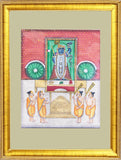 Pichwai Painting ❃ Worship of Srinathji (Framed)