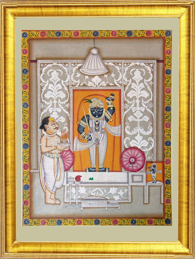 Pichwai Painting ❃ Worshipping Srinathji