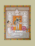Pichwai Painting ❃ Worshipping Srinathji (Unframed)