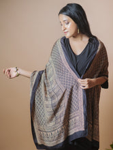 Load image into Gallery viewer, Pure Silk Bagh Printed Stole - Geometric