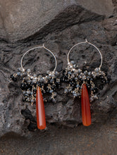 Load image into Gallery viewer, Pure Silver Earrings With Semi Precious Stones - Mozambique Delight