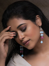 Load image into Gallery viewer, Pure Silver Earrings With Semi Precious Stones - Royal Splendour