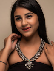 Pure Silver Traditional Maharashtrian Neckpiece - Saaz