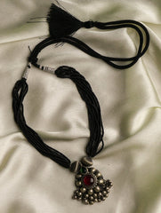 Pure Silver Traditional Maharashtrian Neckpiece - Saaz