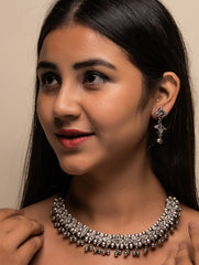 Pure Silver Traditional Maharashtrian Neckpiece - Belpan