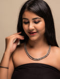 Pure Silver Traditional Maharashtrian Neckpiece - Astpailu Mala (Eight Faced Bead Necklace)