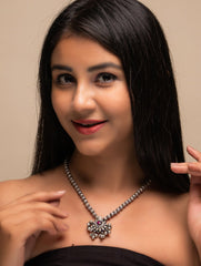 Pure Silver Traditional Maharashtrian Neckpiece - Jav Mani Mala