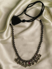 Pure Silver Traditional Maharashtrian Neckpiece - Javmani Saaz