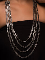Pure Silver Traditional Maharashtrian Neckpiece - Pohe Haar (4-String)