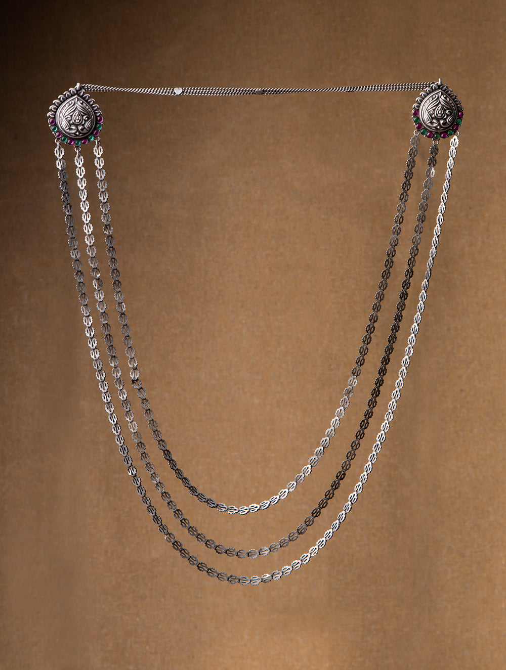 Load image into Gallery viewer, Pure Silver Traditional Maharashtrian Neckpiece - Pohehar