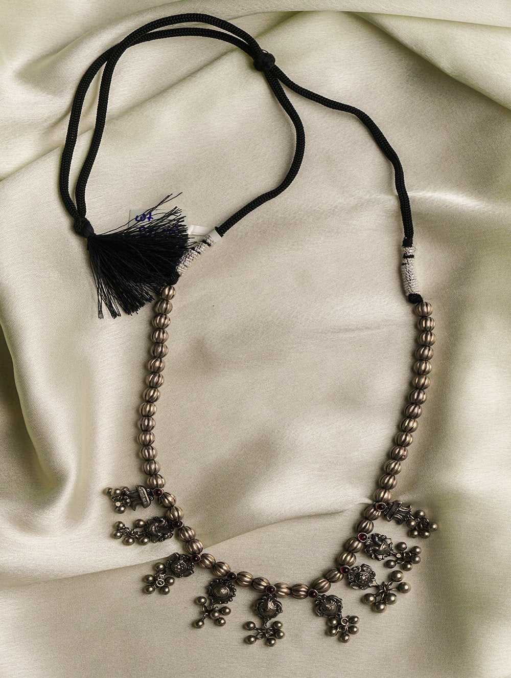 Pure Silver Traditional Maharashtrian Neckpiece - Saaz