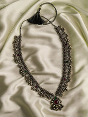 Pure Silver Traditional Maharashtrian Neckpiece - Saaz