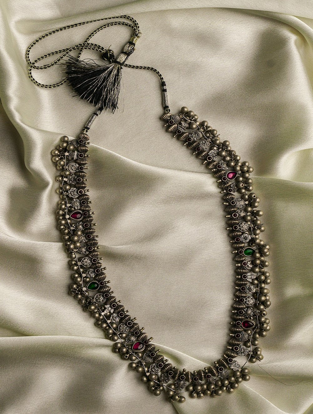 Pure Silver Traditional Maharashtrian Neckpiece - Saaz