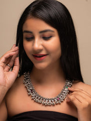 Pure Silver Traditional Maharashtrian Neckpiece - Saaz