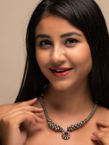 Pure Silver Traditional Maharashtrian Neckpiece - Thushi