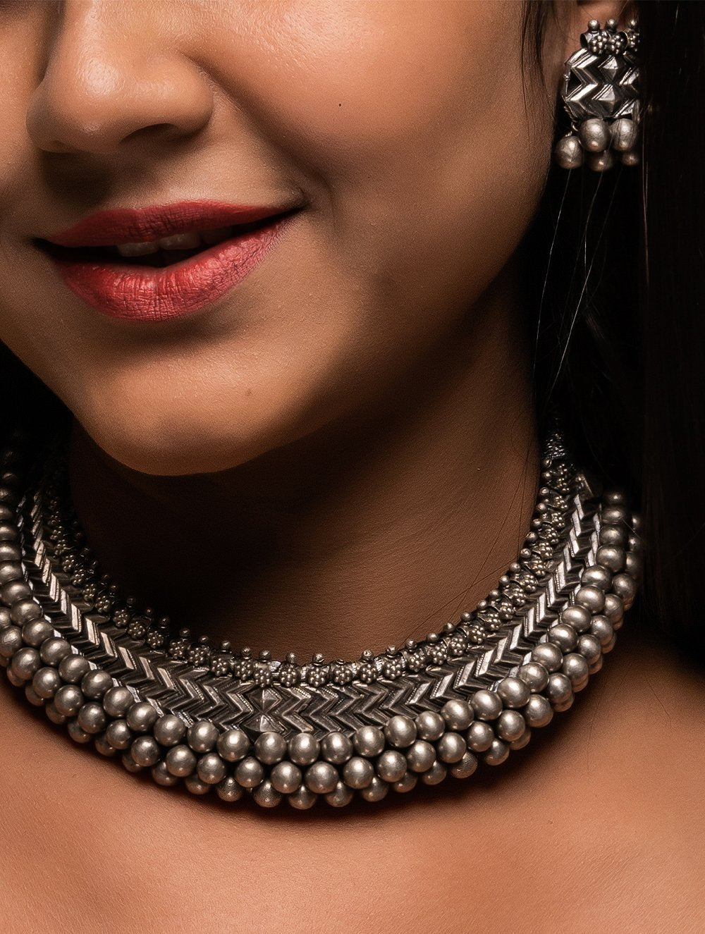 Pure Silver Traditional Maharashtrian Set - Thushi