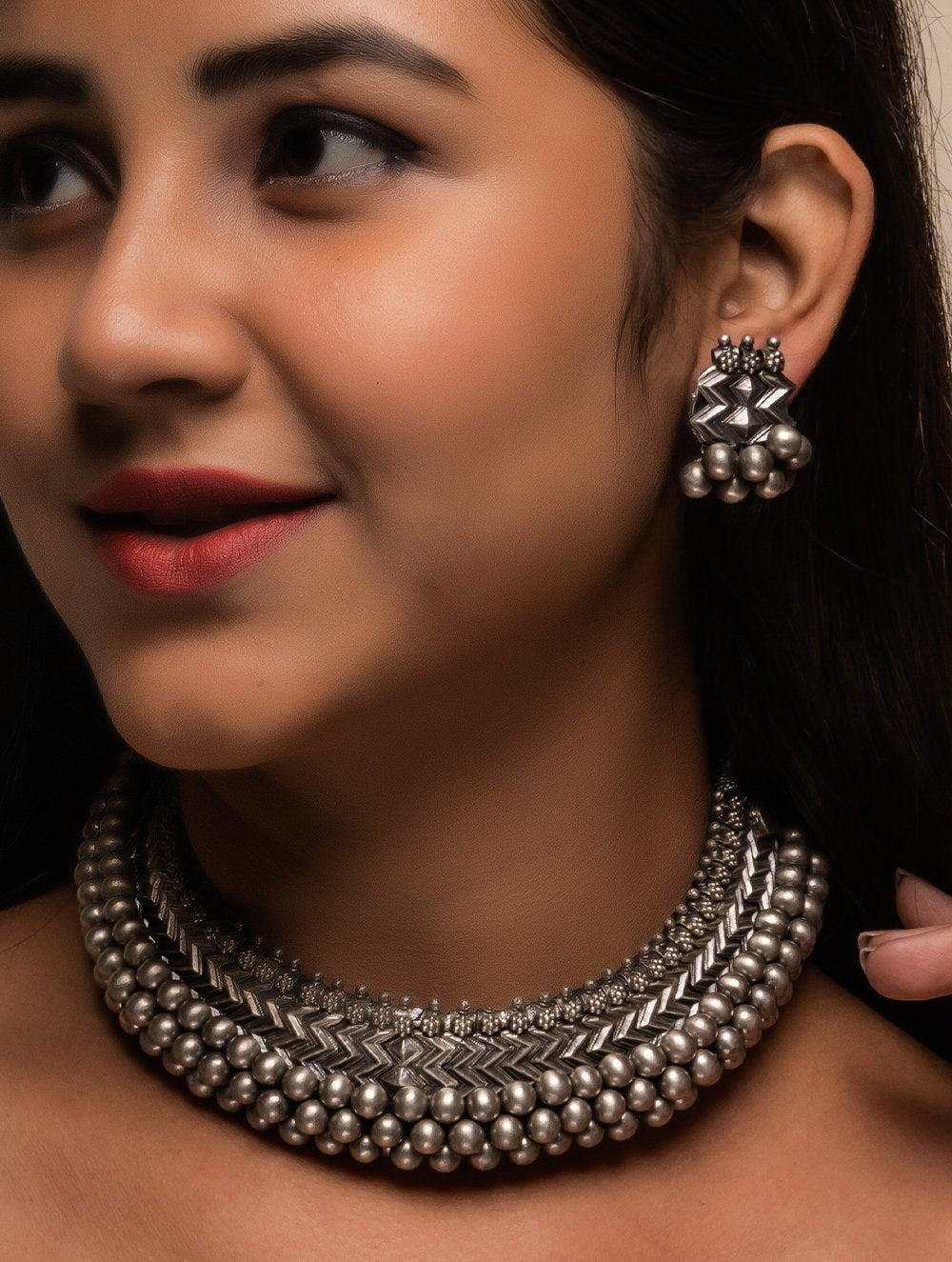 Pure Silver Traditional Maharashtrian Set - Thushi