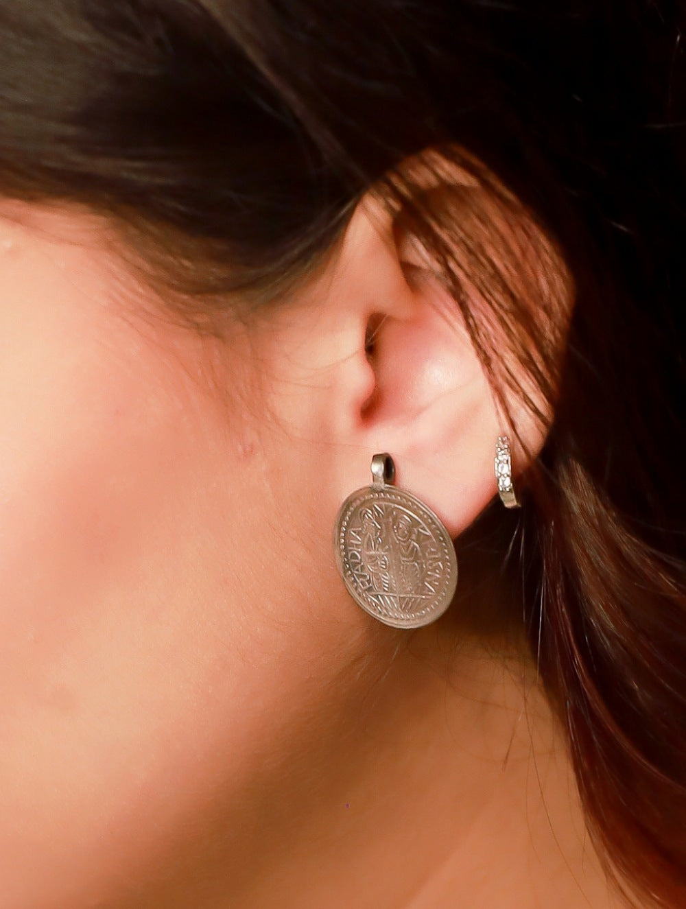 Buy Silver Jingle Hoop Earrings for Women Online in India