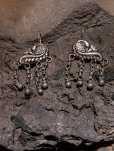 Load image into Gallery viewer, Pure Silver Earrings - Peacock Danglers
