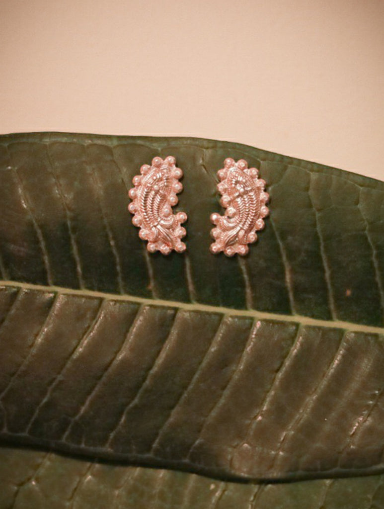 Pure Silver Maharashtrian Masoli Earrings 