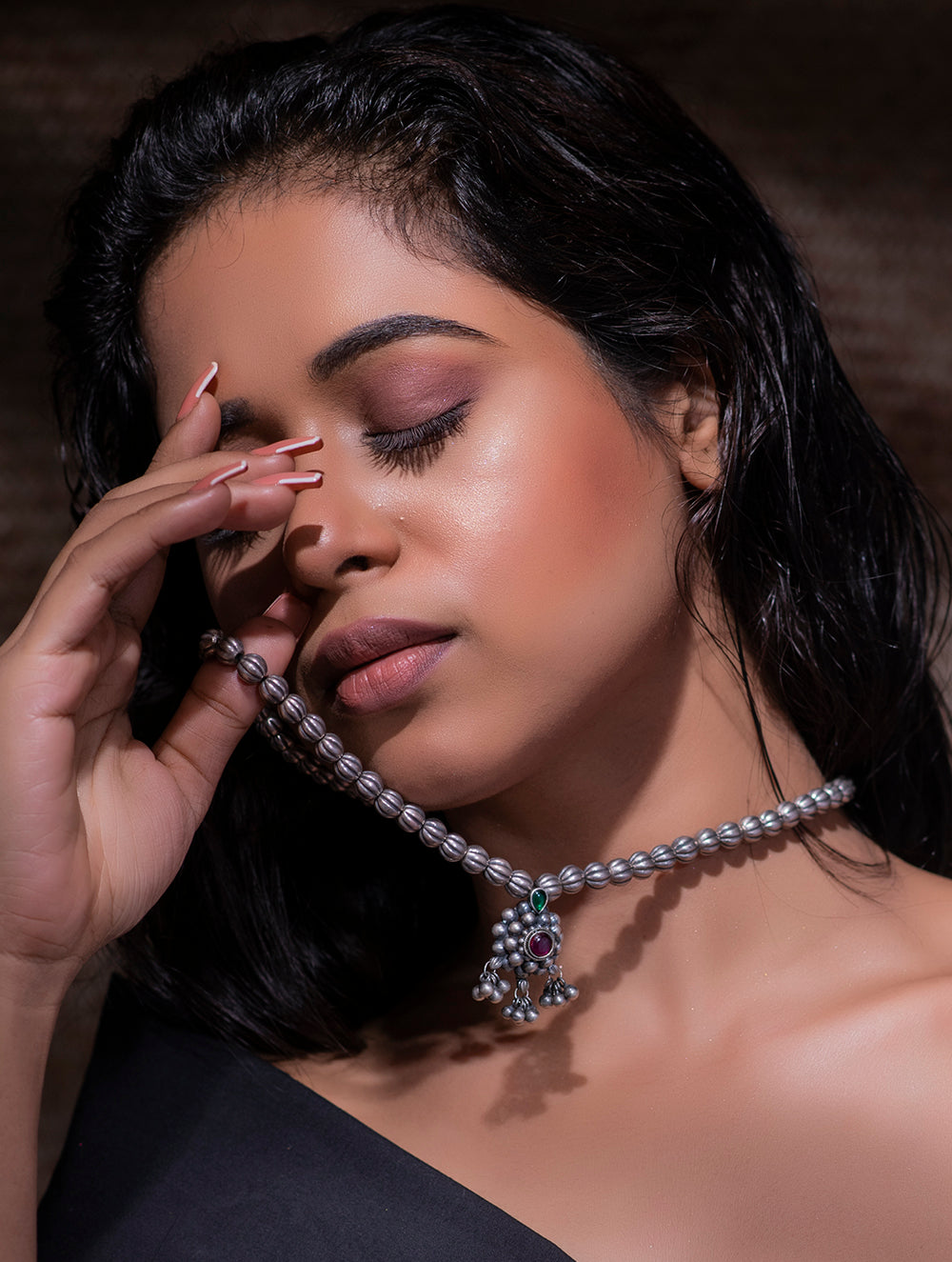 Pure Silver Traditional Maharashtrian Neckpiece - Javmani Mal