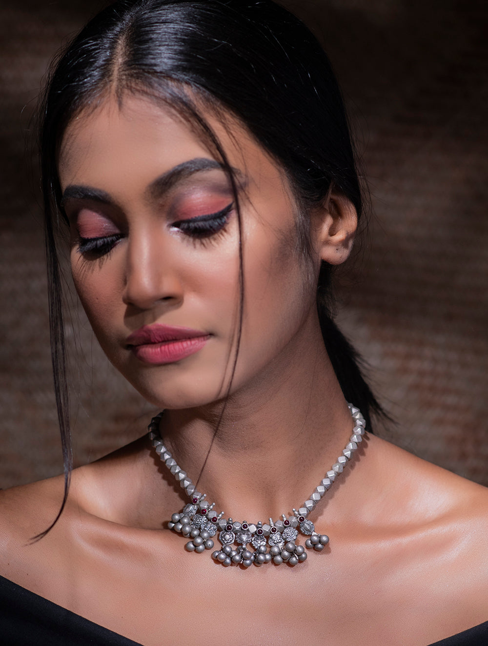 Pure Silver Traditional Maharashtrian Neckpiece - Saj Neck