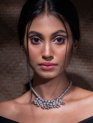 Pure Silver Traditional Maharashtrian Neckpiece - Saj Neck