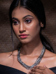 Pure Silver Traditional Maharashtrian Neckpiece - Tandulhar