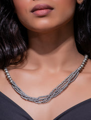 Pure Silver Traditional Maharashtrian Set - Gol Mani Neck