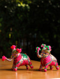 Rajasthan Small Elephant Cloth Curio Set of 2
