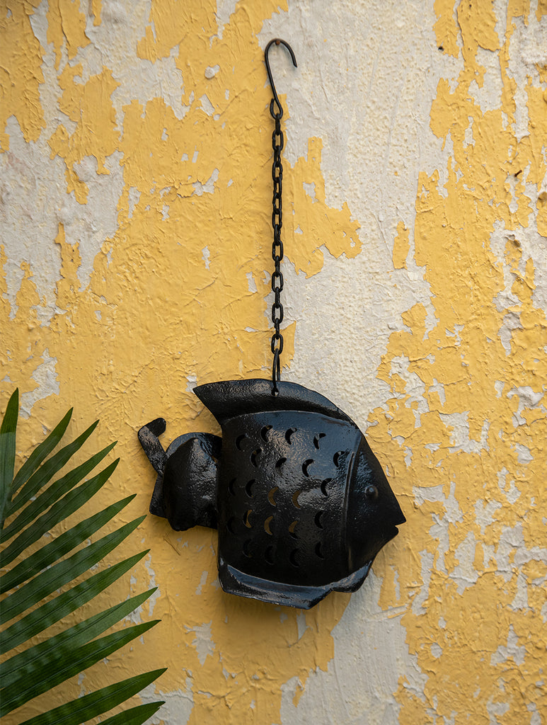 Rajasthani Metal Craft Hanging - Lantern Fish (Medium)