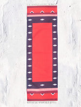 Load image into Gallery viewer, Red &amp; Navy Blue Handwoven Warangal Dhurrie (Cotton, Runner)